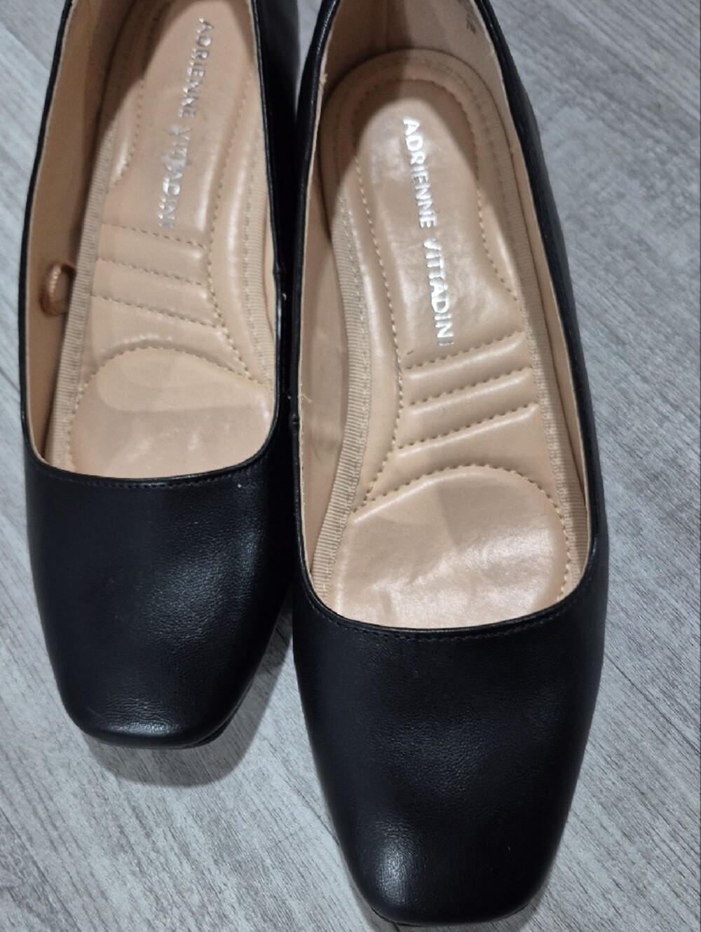 Adrienne Vittadini Black Women's Square-Toe Ballet Flats - Picture 3 of 7